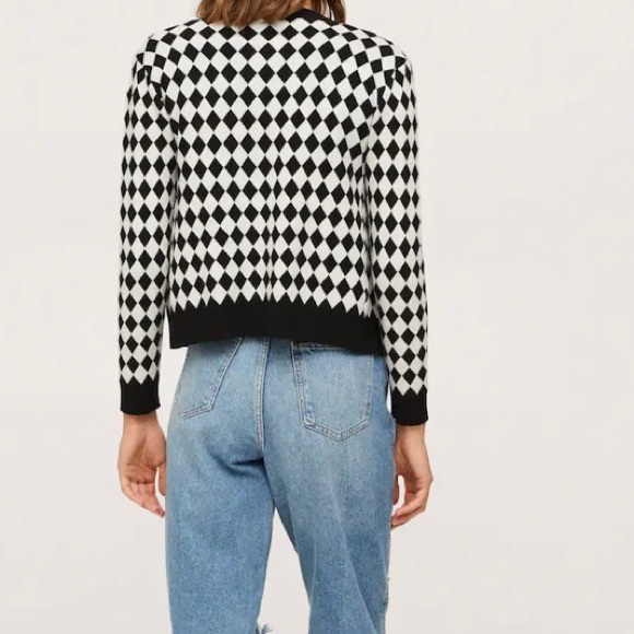 NWT Check knitted cardigan. - Picture 3 of 4